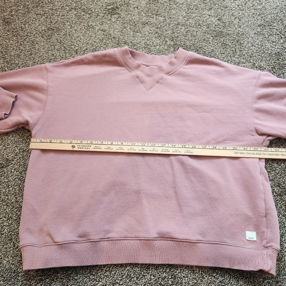 Vuori Sedona Crew Sweatshirt Pullover Marsala Size Medium - Picture 7 of 8